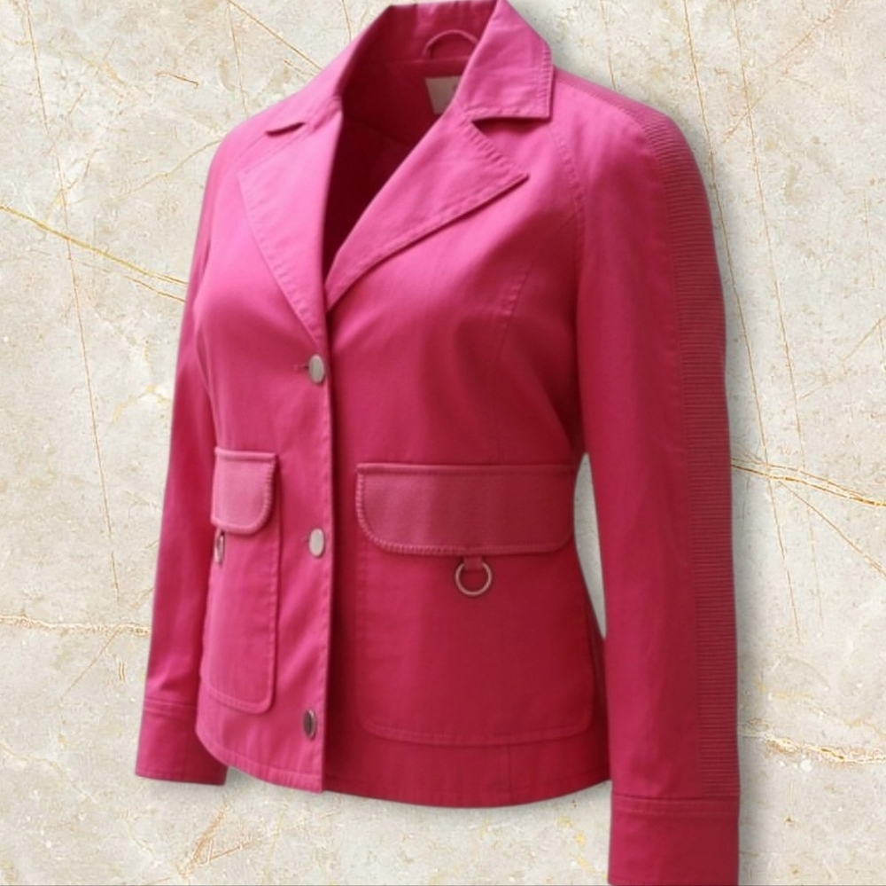 Etcetera Fuchsia Blazer with Pocket Detail